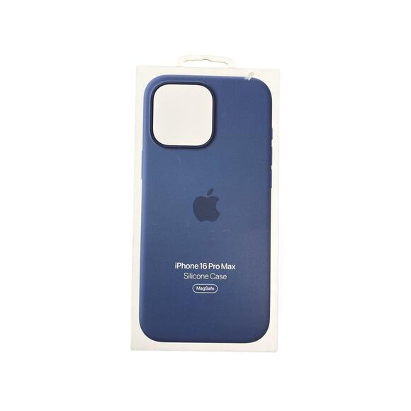 Apple iPhone 16  Pro Max Silicone Case Denim Blue Mag Safe - Picture 1 of 2